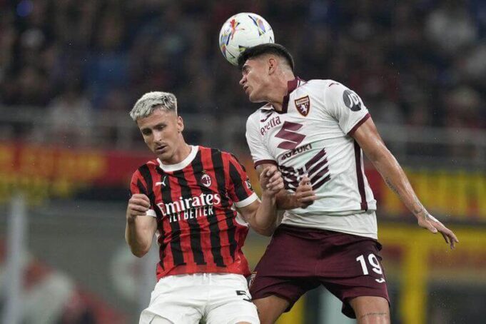 Hasil Liga Italia 2024 AC Milan vs Torino: Skor 2-2